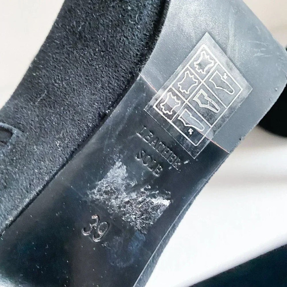 Gravity Pope Black Suede Round Toe  Classic High Heels 39 - Picture 6 of 6